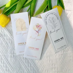50pcs Floral Sealing Stickers Minimalist Rectangular Gift Box Packing Labels Decor