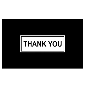 Minimalist black and white thank you cards for gift packaging, greeting cards, and retail stores.