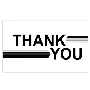50 Pcs Minimalist White Thank You Gift Cards Packing Labels Simple Greeting Card Decal