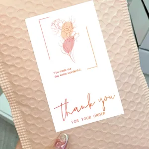 Minimalist rectangular thank you sticker for packaging, express delivery box sealing label.
