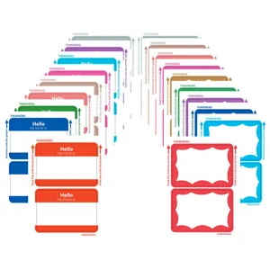 Bunte selbstklebende Namenschilder Sticker, geeignet für Tintenstrahl- und Laserdrucker.