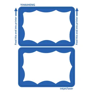 Blaue dekorative bedruckbare Etiketten Sticker Vorlage für Tintenstrahl und Laserdrucker.