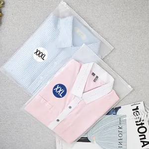 Packaged button-down shirts in assorted colors with size labels, neatly arranged for daily wear.