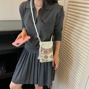 Chic Chinese style embroidered phone bag, stylish mini crossbody bag for summer daily wear.