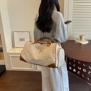 Grand sac de voyage cabine en toile pour femme, sac a bandouliere decontracte pour week-end.