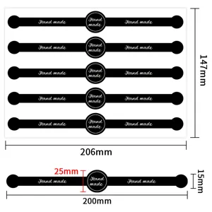 Handmade baking sealing stickers long strip dessert cake packaging DIY decoration details