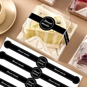 Handmade baking sealing stickers long strip DIY cake box decoration labels package