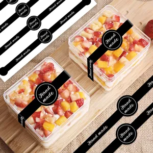 Handmade baking sealing stickers strip for cake box dessert packaging DIY decoration