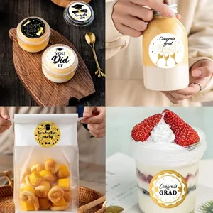 Graduation round sealing stickers party decoration labels sticker pack for gift packaging 50pcs