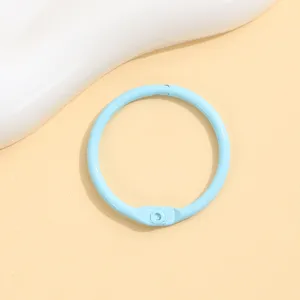 Light blue metal loose leaf ring book binder ring for DIY crafts, bag pendants and keychains.