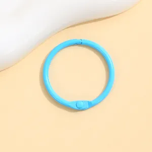 Blue metal binder rings loose leaf book rings key rings DIY craft accessories for paper cards