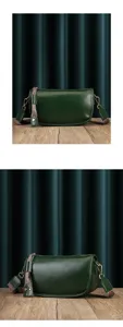 Elegant genuine leather shoulder bag for women, niche design retro pillow crossbody bag.