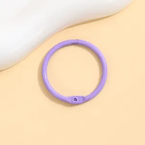 Purple metal book ring binder key ring loose leaf ring DIY craft accessory metal circle hardware