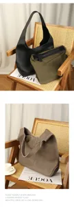 Slouchy leather hobo bag detailed showcase, casual daily commuting tote bag texture display.