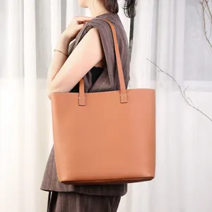 Women Genuine Leather Tote Bag Large Capacity Top Layer Cowhide Shoulder Bag Casual Commuter Underarm Handbag