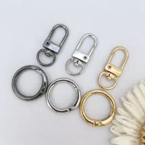 Zinklegering sleutelhanger sluiting veering set diy metalen tas accessoires haken