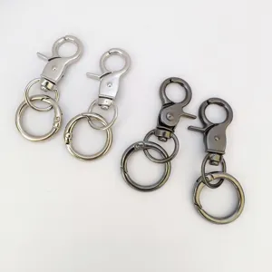 Mosquetones de aleación de zinc llaveros accesorios para bolsos DIY juego de cuatro piezas