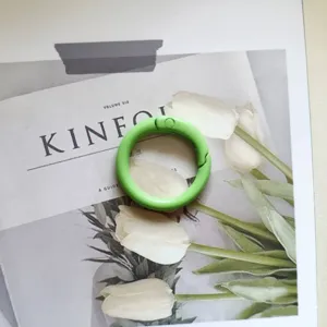 Green 25mm round spring clasp metal snap ring for keychain bag handbag DIY craft pendant