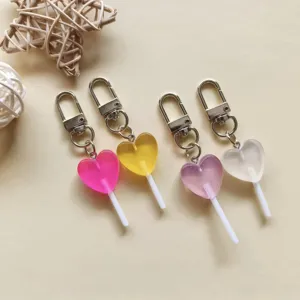Portachiavi lecca lecca cuore carino ciondolo borsa caramella accessori estetici