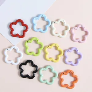 Legierung Pflaumenblüte Federring Schlüsselanhänger Verschluss DIY Schmuck Zubehör Tasche Telefon Kette Karabiner Mehrfarbig