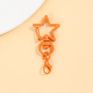 Snoepkleur vijfhoekige ster kreeft sluiting sleutelhanger DIY accessoire hanger.