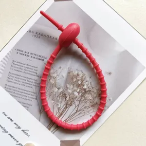 Siliconen tadpole kabelbinder flexibele oproller sleutelhanger tas DIY decoratieve accessoire