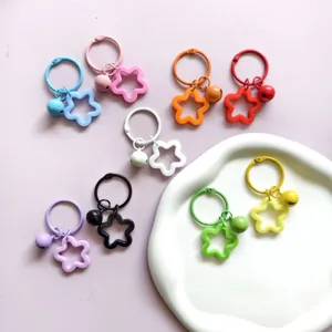 Acryl Holle Vijfhoekige Ster Bel Ronde Sleutelhanger Schattige Tas Hanger