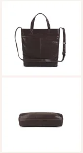 2025 new casual Korean style minimalist solid color large capacity leather shoulder tote bag