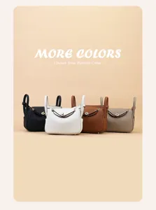 Mini leather doctor handbag detail showcase, featuring multiple stylish color options with gold tone hardware.