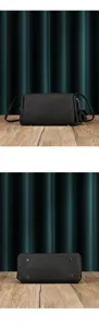 Women genuine leather cloud bag, soft cowhide underarm shoulder bag, elegant black crossbody bag
