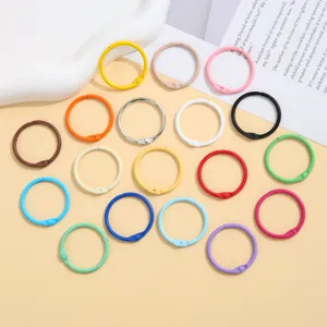 Colorful Metal Binder Rings Loose Leaf Ring Key Rings Book Rings DIY Craft Bag Charm Accessories Assorted Colors