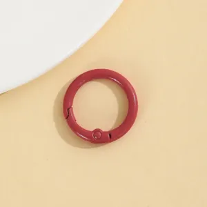 23mm rode metalen veering sluiting, DIY zinklegering ronde sleutelhanger haak sieraden.