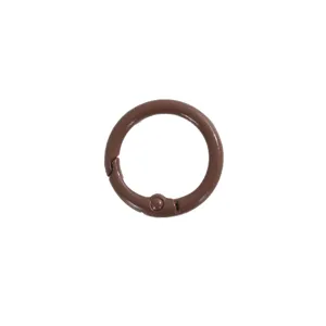Bruine zinklegering veerring 23mm ronde karabijnhaak sleutelhanger DIY tas metalen accessoire.