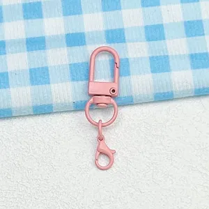 Pink metal lobster clasp keychain hook candy color DIY bag doll pendant hardware accessory