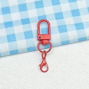 Red metal swivel lobster clasp keychain DIY bag pendant doll accessory craft hardware part