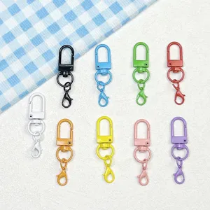 Candy Color Metal Rotating Gate Clasp Lobster Claw Baked Paint Keychain DIY Bag Doll Pendant Accessories
