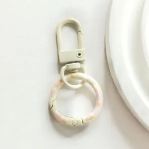 Geverfde metalen sleutelhanger karabijnhaak ring DIY tas bedel telefoon accessoire