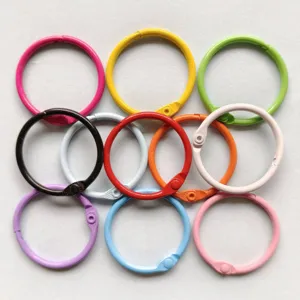 Colorful metal binder rings 30mm loose leaf rings DIY crafts key rings openable rings pack