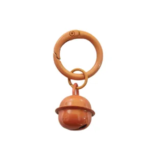 Candy color bell spring buckle keychain pendant minimalist bag charm DIY gift accessories