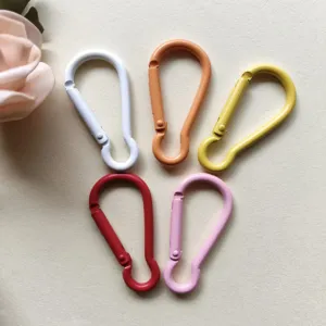 Colorful aluminum alloy gourd carabiners keyring DIY bag doll accessories hooks set of 5