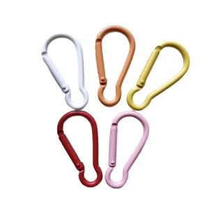 Colorful aluminum alloy gourd buckles, small carabiner keychains, DIY bag doll accessory hooks.