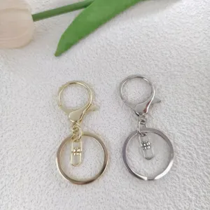 Zinc alloy lobster clasp keychain set metal key ring hardware DIY bag and toy pendant accessories