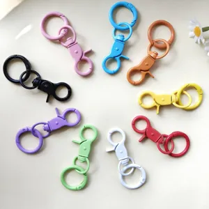 Moschettone per Cani in Metallo Colorato Anello a Molla Ciondolo per Borsa Accessori Portachiavi Artigianato Fai da Te per Borse