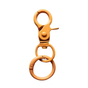 Set di portachiavi con moschettone in lega arancione accessorio ferramenta per bagagli DIY
