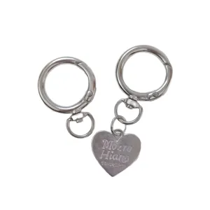 Rotatable round zinc alloy spring buckle dog clip bag chain DIY handbag hardware accessory.