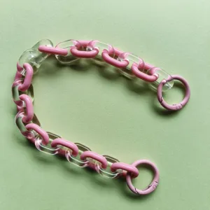Catena colorata in acrilico per borse e ciondoli del telefono, dettagli accessori DIY.