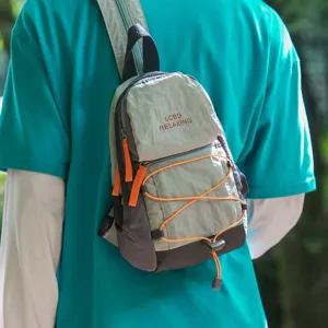 Multifunctionele colorblock borsttas outdoor sport rugzak lichtgewicht mini crossbodytas