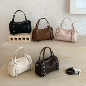 Borsa a mano minimalista da donna, borsa a tracolla multicolore elegante per lavoro.