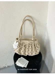 Grand sac a epaule pour femme, sac seau decontracte tendance avec motif de fleurs.