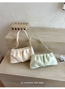Minimalist women's shoulder bag pleated cloud purse trendy summer chic crossbody handbag new